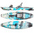 2023 Bite FD Playa, Top, Bottom and Side Views. Light Blue, Tan & Black Color kayak.