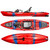 2023 Coosa FD DUSK Top, Bottom & Profile - Red & Blue kayak