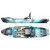 2023 Coosa X Playa, Top & Side Views. Light Blue, Tan & Black Color Kayak.