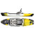 2023 Coosa X Yellow Jacket, Top & Side Views. Yellow, White & Black Color Kayak.