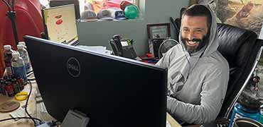 Person sitting at a desk.