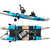 Blue Sky Boatworks Angler - Top and Side Views, pictured in playa (light blue, tan, black) 2024