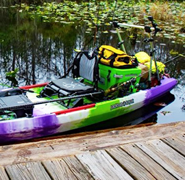 taketwo kayak loaded down with gear for an expedition